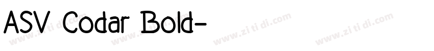 ASV Codar Bold字体转换